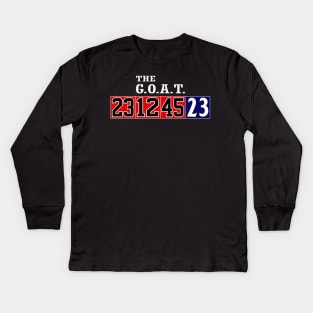 The Goat / 23 12 45 Michael Jordan Kids Long Sleeve T-Shirt